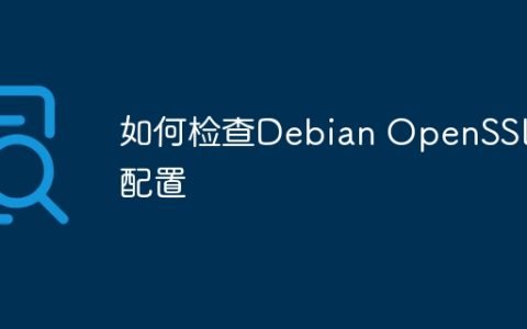 如何检查Debian OpenSSL配置