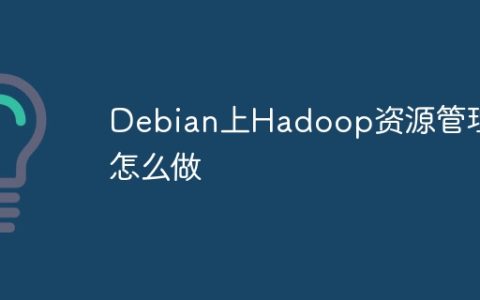 Debian上Hadoop资源管理怎么做