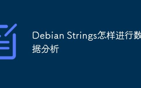 Debian Strings怎样进行数据分析