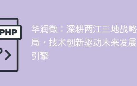 华润微：深耕两江三地战略布局，技术创新驱动未来发展新引擎