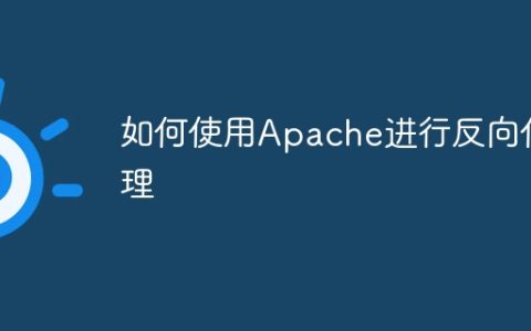 如何使用Apache进行反向代理