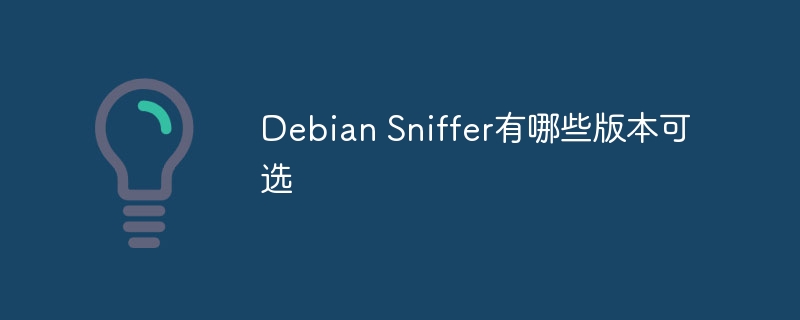 debian sniffer有哪些版本可选