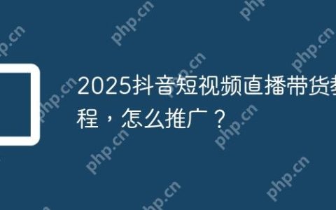 2025抖音短视频直播带货教程，怎么推广？