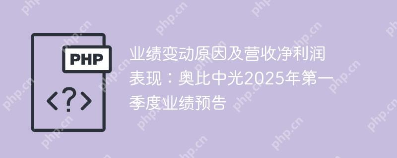 业绩变动原因及营收净利润表现:奥比中光2025年第一季度业绩预告