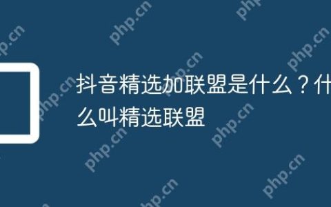 抖音精选加联盟是什么？什么叫精选联盟