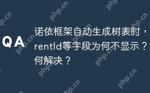 诺依框架自动生成树表时，parentId等字段为何不显示？如何解决？