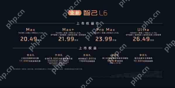全新智己L6正式上市 全系800V平台 权益价20.49万起