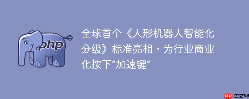 全球首个《人形机器人智能化分级》标准亮相,为行业商业化按下“加速键”