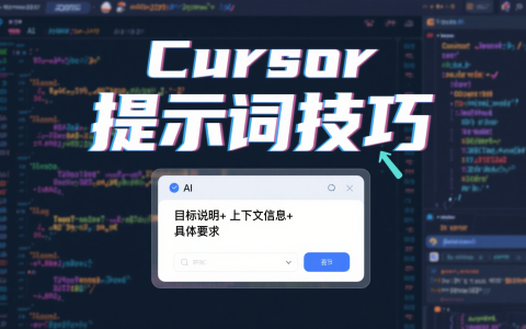 Cursor 提示词技巧：这三个核心要素，让你的开发效率翻倍！