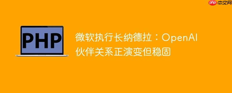 微软执行长纳德拉:openai伙伴关系正演变但稳固