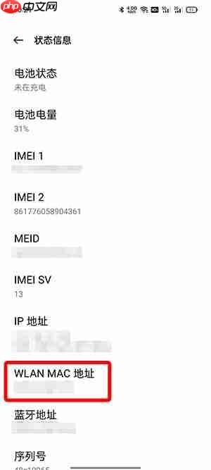 手机Mac地址怎么查