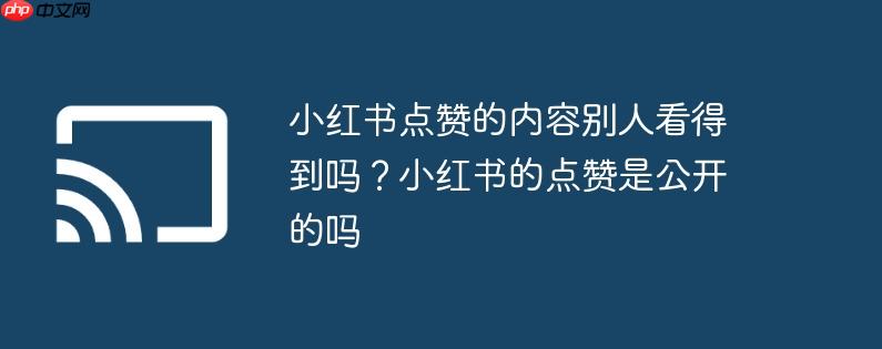 小红书点赞的内容别人看得到吗?小红书的点赞是公开的吗