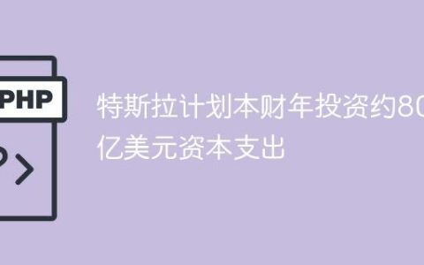 特斯拉计划本财年投资约80亿美元资本支出