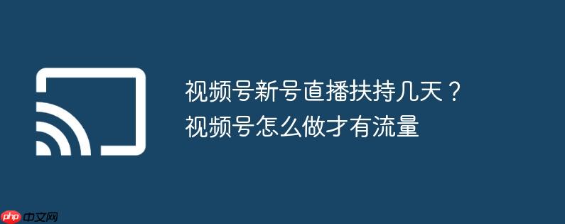 视频号新号直播扶持几天?视频号怎么做才有流量
