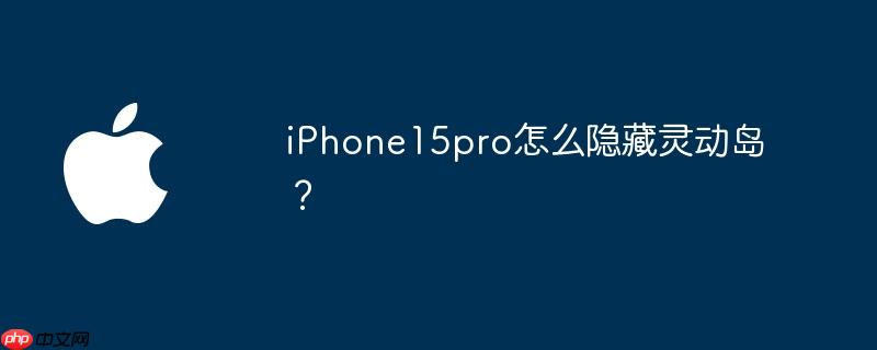 iphone15pro怎么隐藏灵动岛？ - 创想鸟