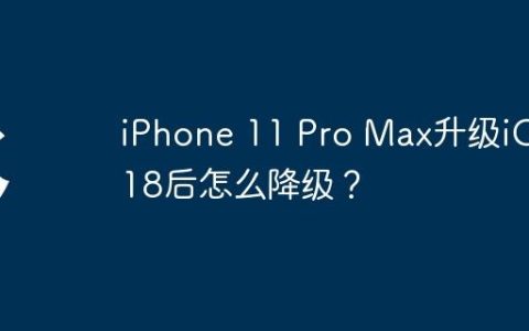 iPhone 11 Pro Max升级iOS 18后怎么降级？