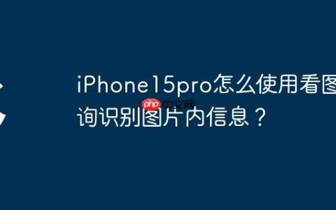 iPhone15pro怎么使用看图查询识别图片内信息？