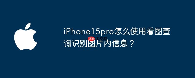 iphone15pro怎么使用看图查询识别图片内信息?