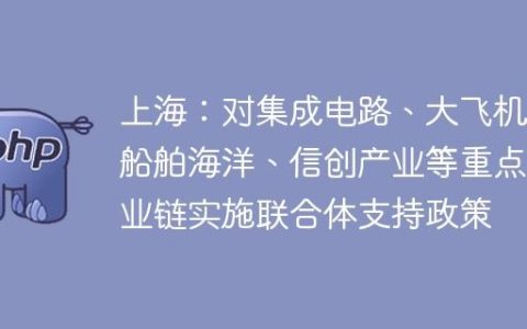 上海：对集成电路、大飞机、船舶海洋、信创产业等重点产业链实施联合体支持政策