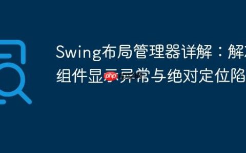 Swing布局管理器详解：解决组件显示异常与绝对定位陷阱