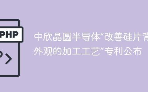中欣晶圆半导体“改善硅片背封外观的加工工艺”专利公布