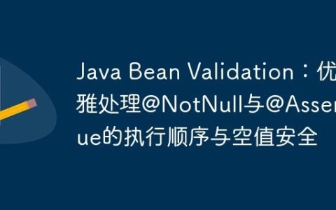 Java Bean Validation：优雅处理@NotNull与@AssertTrue的执行顺序与空值安全