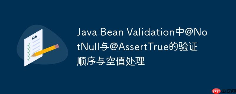 Java Bean Validation中@NotNull与@AssertTrue的验证顺序与空值处理