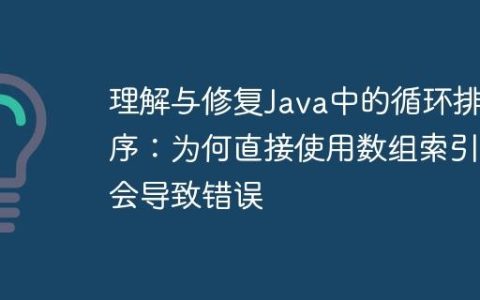 理解与修复Java中的循环排序：为何直接使用数组索引会导致错误
