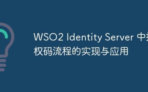 WSO2 Identity Server 中授权码流程的实现与应用