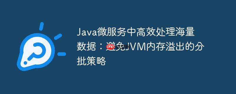 java微服务中高效处理海量数据：避免jvm内存溢出的分批策略