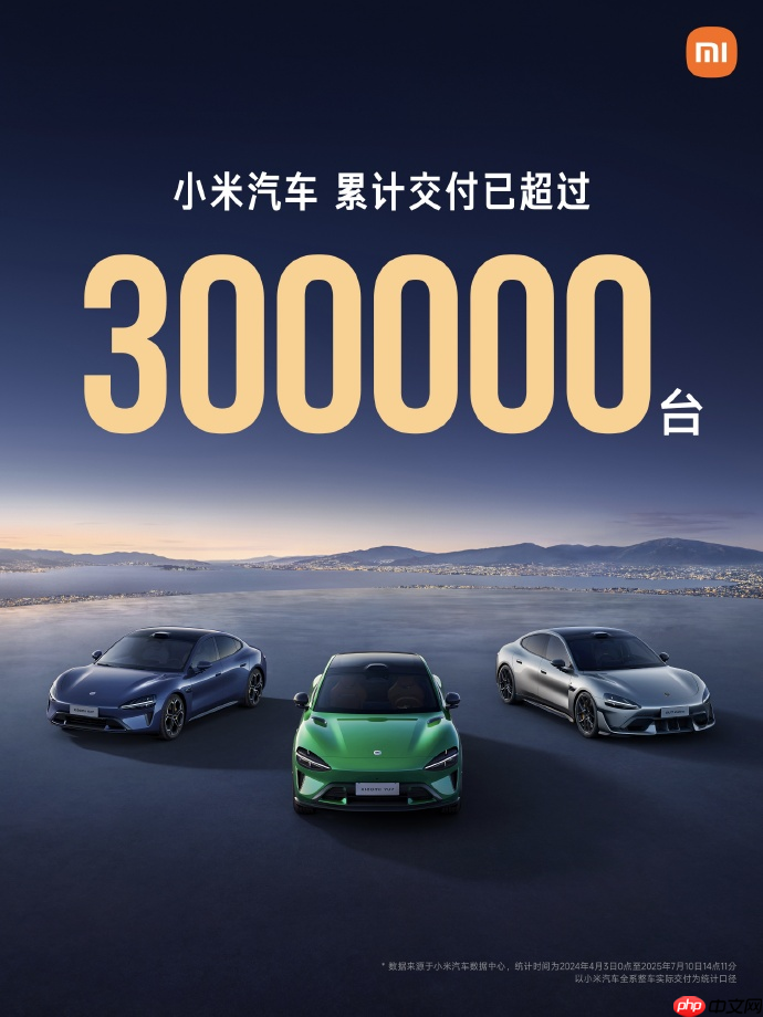 小米汽车:上市15个月,已完成30万交付