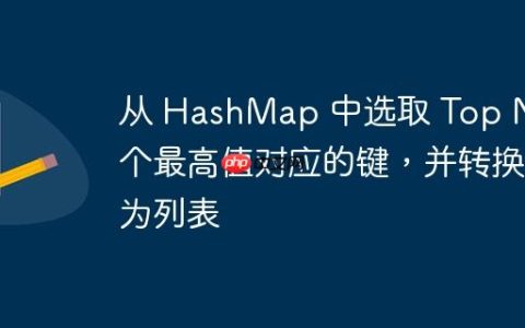 从 HashMap 中选取 Top N 个最高值对应的键，并转换为列表