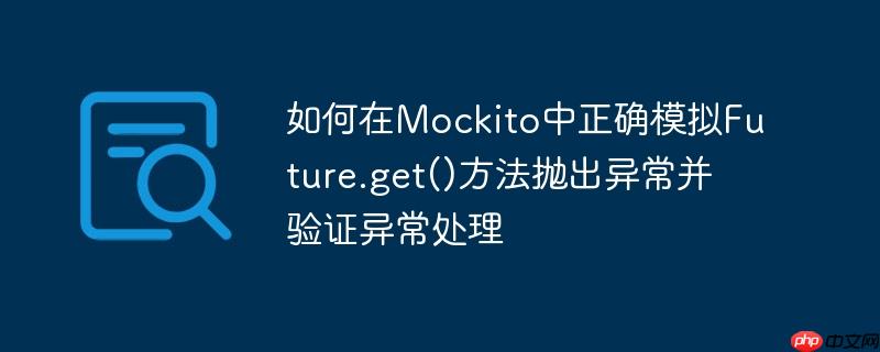 如何在mockito中正确模拟future.get()方法抛出异常并验证异常处理