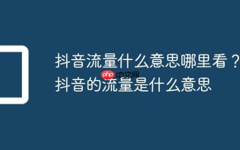 抖音流量什么意思哪里看？抖音的流量是什么意思