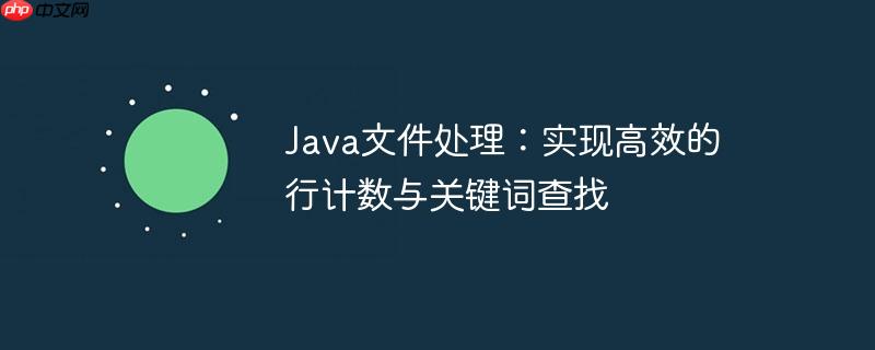 java文件处理:实现高效的行计数与关键词查找
