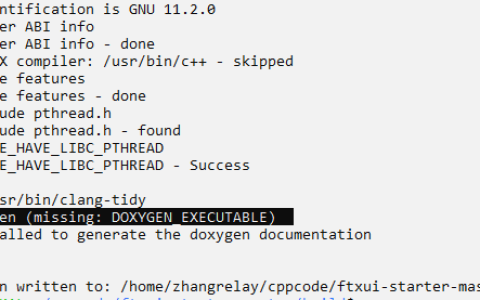 Could NOT find Doxygen (missing: DOXYGEN_EXECUTABLE)