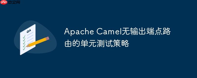 apache camel无输出端点路由的单元测试策略