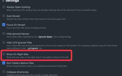 Atom 在 linux 下安装有几率侧边栏默认显示在右侧，移动到左侧的设置方法