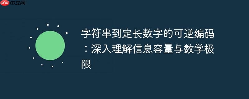 字符串到定长数字的可逆编码:深入理解信息容量与数学极限
