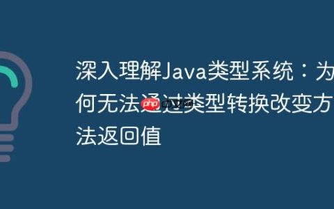 深入理解Java类型系统：为何无法通过类型转换改变方法返回值