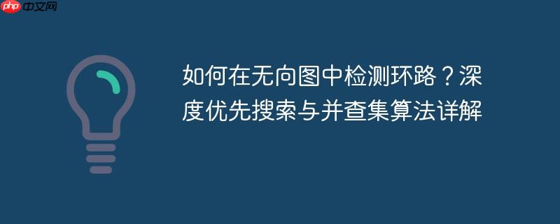 如何在无向图中检测环路?深度优先搜索与并查集算法详解