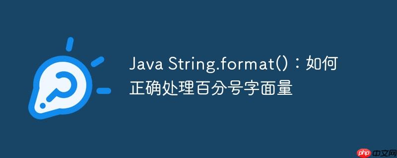 Java String.format():如何正确处理百分号字面量