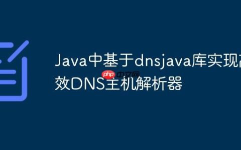 Java中基于dnsjava库实现高效DNS主机解析器
