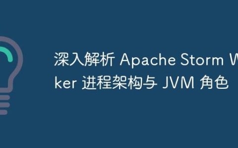 深入解析 Apache Storm Worker 进程架构与 JVM 角色