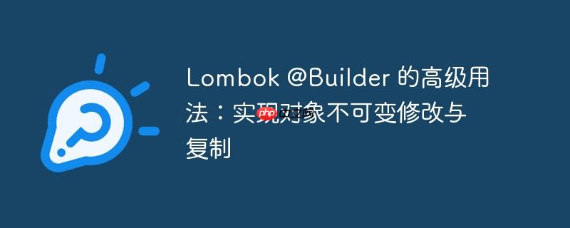 Lombok @Builder 的高级用法:实现对象不可变修改与复制