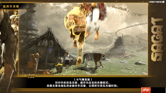 《街霸6》沙加特官方角色指南!泰拳强者恐怖如斯!