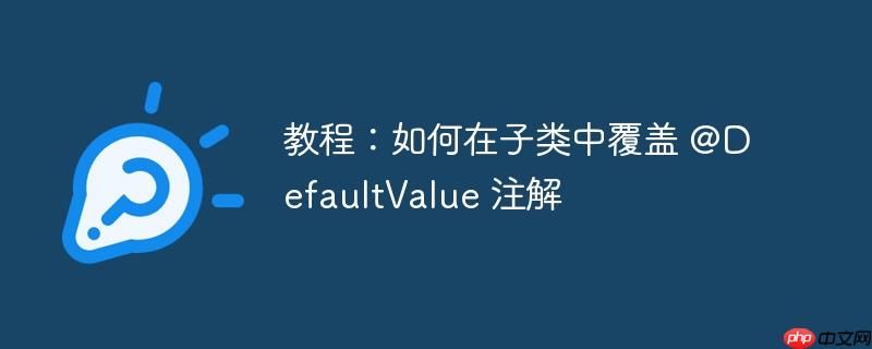 教程:如何在子类中覆盖 @defaultvalue 注解