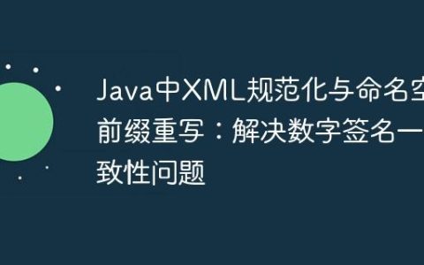 Java中XML规范化与命名空间前缀重写：解决数字签名一致性问题