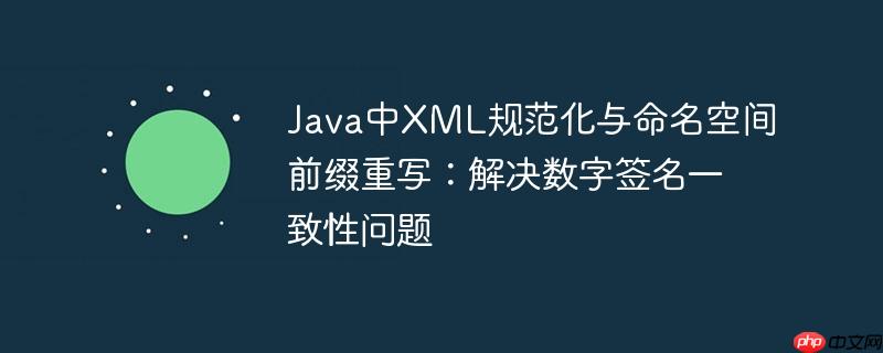 java中xml规范化与命名空间前缀重写:解决数字签名一致性问题