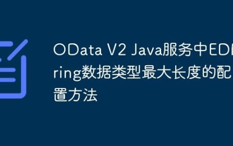 OData V2 Java服务中EDM.String数据类型最大长度的配置方法